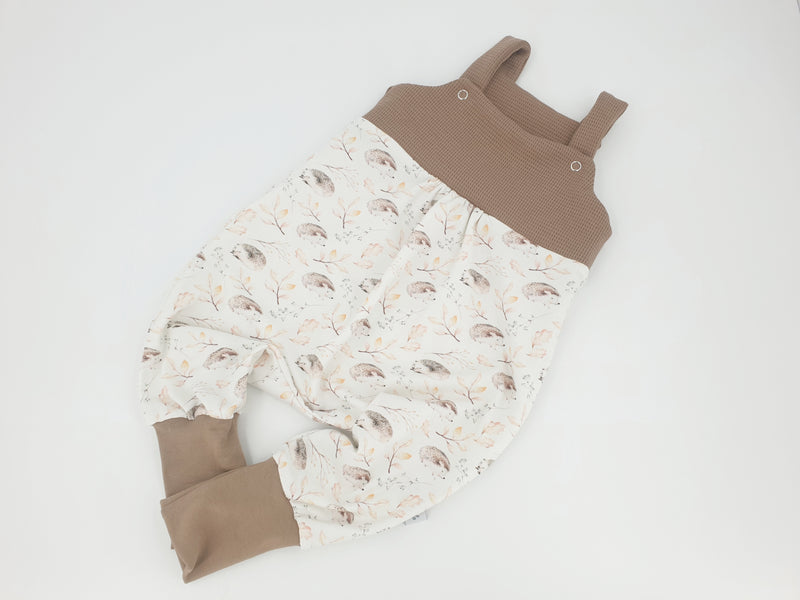 Atelier MiaMia bib romper short and long also as baby set little hedgehog 20