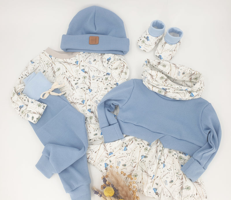 Atelier MiaMia - Hoodie sweater grass butterfly 312 baby child from 44-122 short or long sleeve designer limited !!