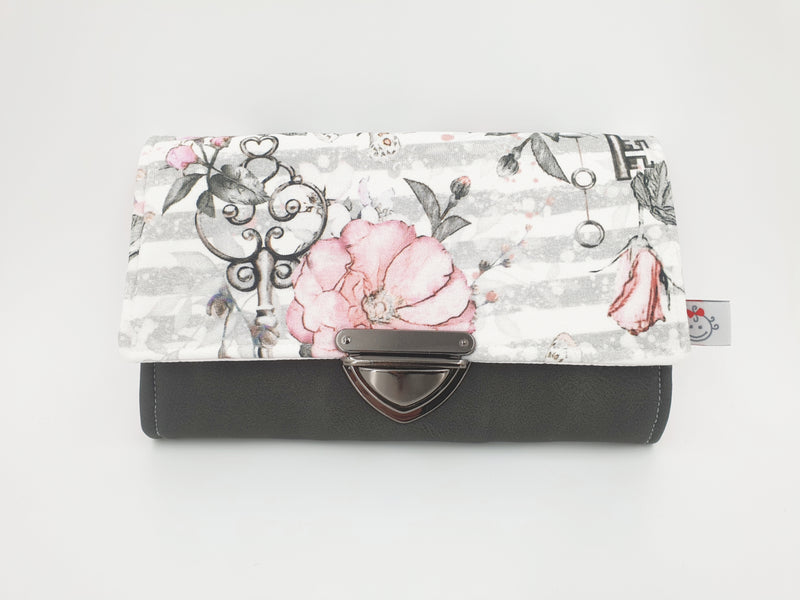 Atelier MiaMia handbag leather roses key stripes