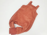 MiaMia dungarees short and long wide corduroy terracotta