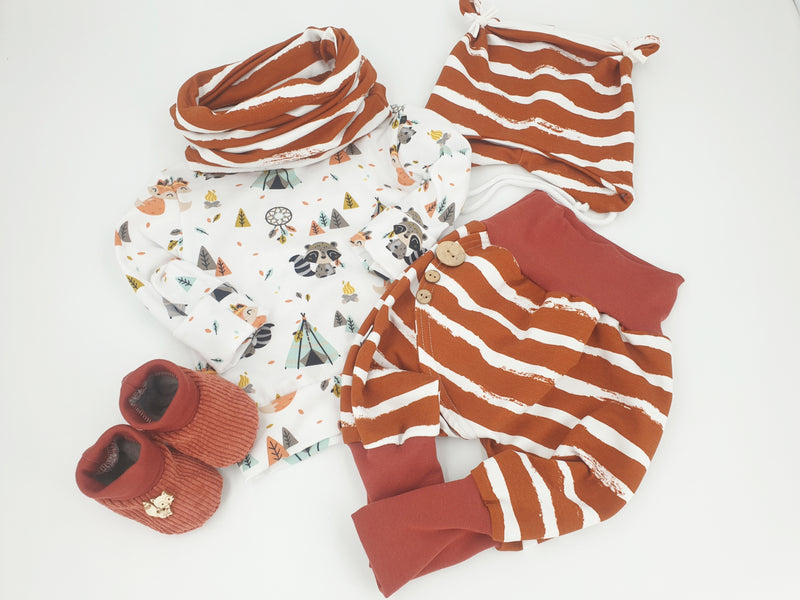 Hoodie Pullover Indian Fuchs Baby Kind ab 44-122 kurz oder langarm  Designer Limitiert !! von Atelier MiaMia