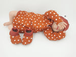 Body Atelier MiaMia a maniche corte e lunghe, disponibile anche come Baby Set Terracotta Dots