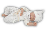 Coole Pumphose oder Babyset kurz und lang weiß kleine Tupfen schwarz von Atelier MiaMia