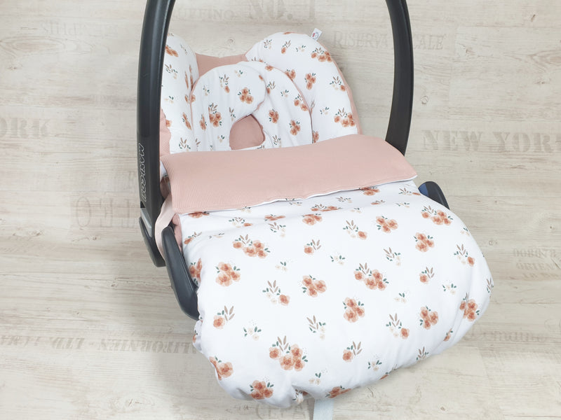 Maxi Cosi Babyschalenbezug, Ersatzbezug oder Spannbezug Blumen aprico 116 von Atelier MiaMia