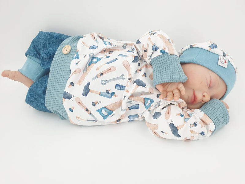 Hoodie Pullover Werkzeuge Baby Kind ab 50-140 kurz oder langarm  Designer Limitiert !! von Atelier MiaMia