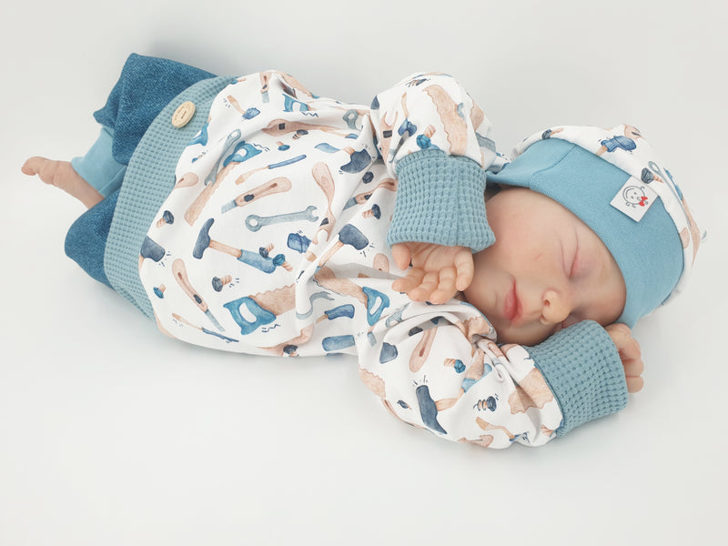 Hoodie Pullover Werkzeuge Baby Kind ab 50-140 kurz oder langarm  Designer Limitiert !! von Atelier MiaMia