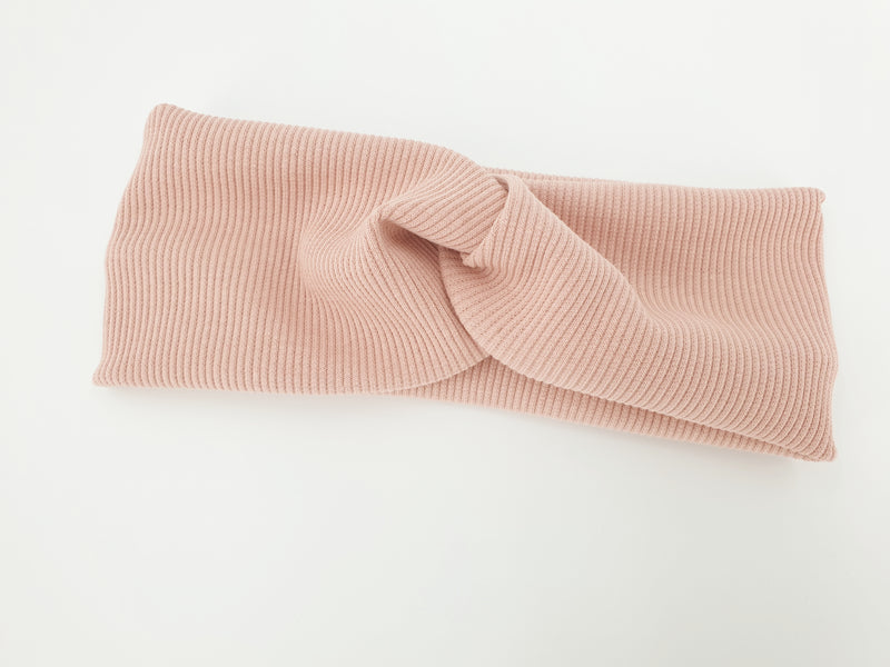 Atelier MiaMia hair band ribbed jersey apricot
