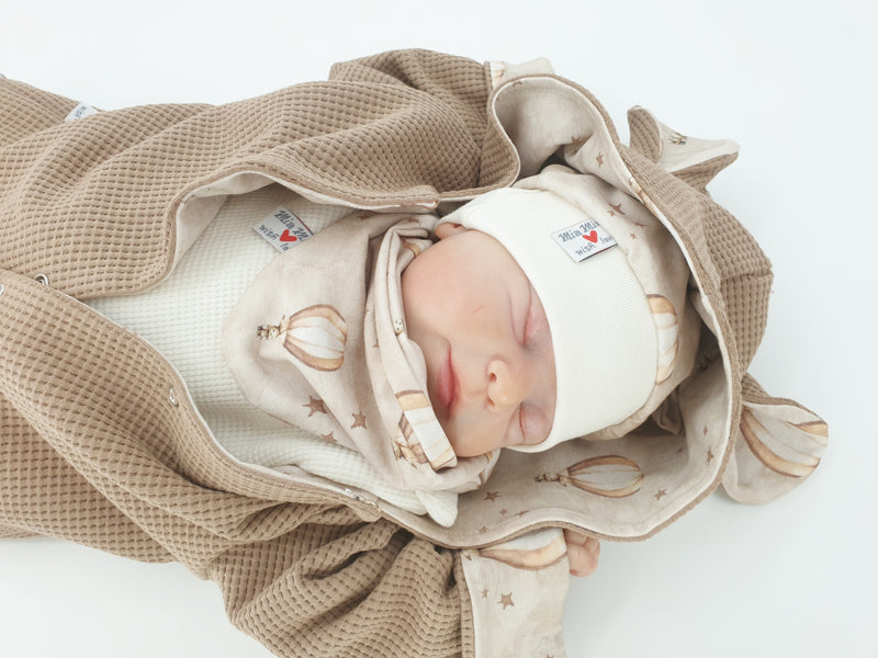 Atelier MiaMia - Hooded Jacket Baby Child Size 50-140 Designer Jacket Limited !! Waffle Jersey Bunny