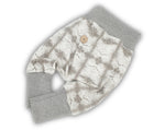 Atelier MiaMia Cool bloomers or baby set grey/white with button