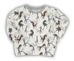 Atelier MiaMia - Hoodie Sweater Horses Baby Child from 44-122 short or long-sleeved Designer Limited !!