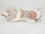 Atelier MiaMia - bloomers or set baby from 50-140 designer baby pants flowers beige