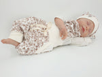 Pumphose oder Set Baby von 50-140 Designerbabyhose Blumen beige von Atelier MiaMia