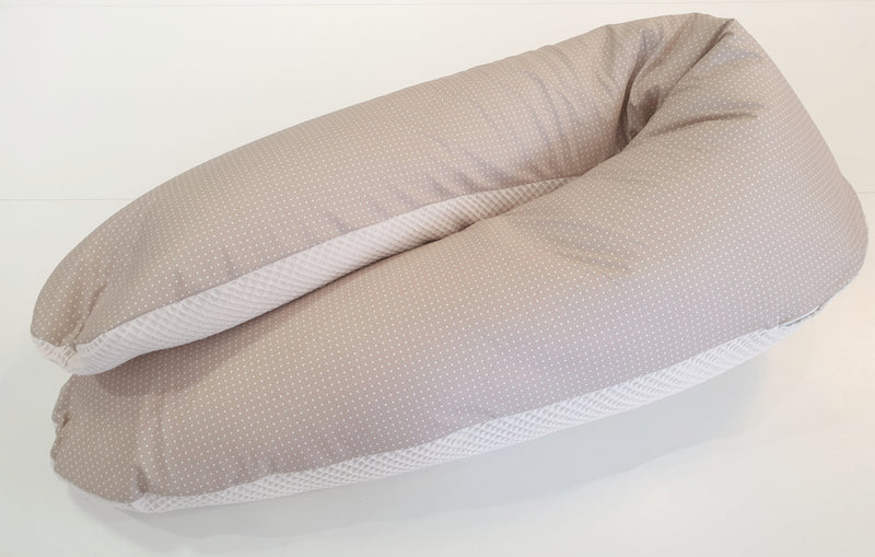 Atelier MiaMia nursing pillow or side sleeper pillow positioning pillow dots beige