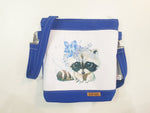 Kindergarten bag, children's bag 31 raccoon flower