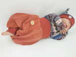 Coole Pumphose oder Babyset mit Knopf bis Gr. 140 Cord Terracotta von Atelier MiaMia