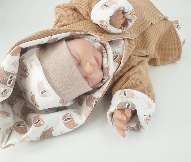 Atelier MiaMia - Giacca con cappuccio Baby Child Taglia 50-140 Designer Jacket Limited !! elefanti