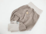 Coole Pumphose oder Babyset mit Knopf bis Gr. 140 Cord beige von Atelier MiaMia