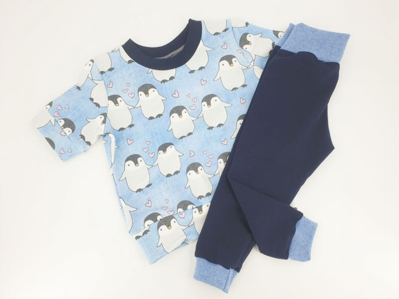 Hoodie Pullover Pinguine 307 Baby Kind ab 44-122 kurz oder langarm  Designer Limitiert !! von Atelier MiaMia