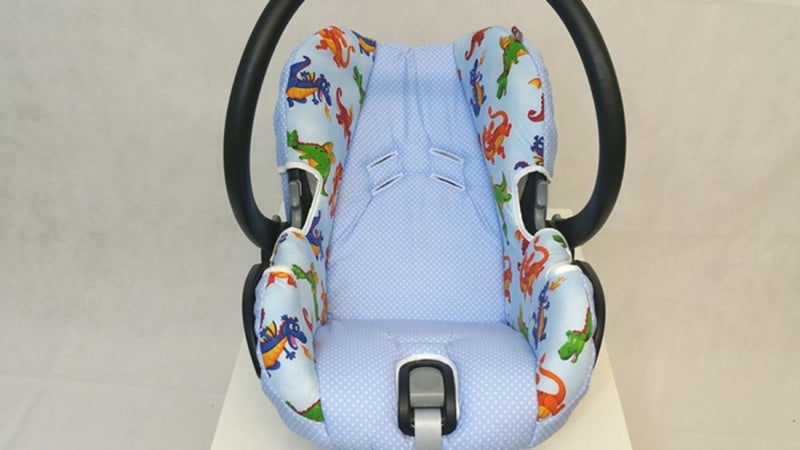 Atelier MiaMia baby seat cover Safety one light blue, dragon