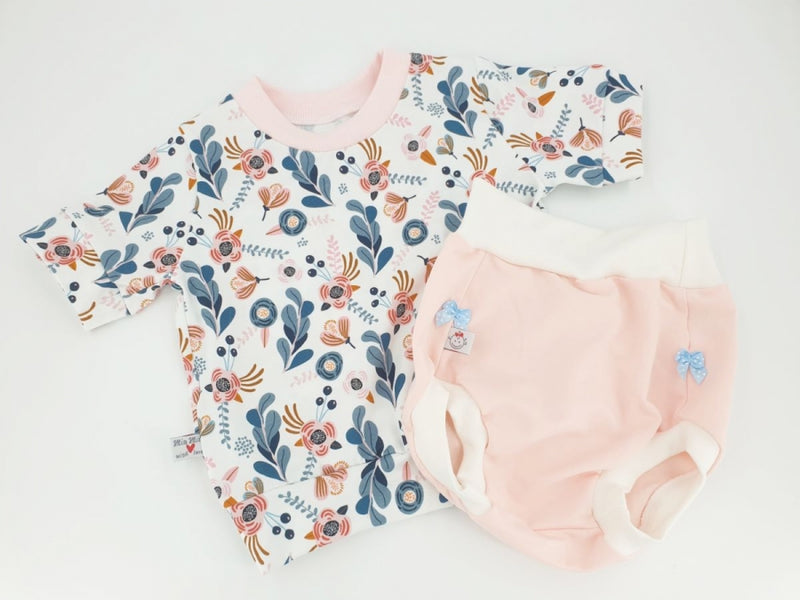 Hoodie Pullover Retro Blumen 309 Baby Kind ab 44-122 kurz oder langarm  Designer Limitiert !! von Atelier MiaMia
