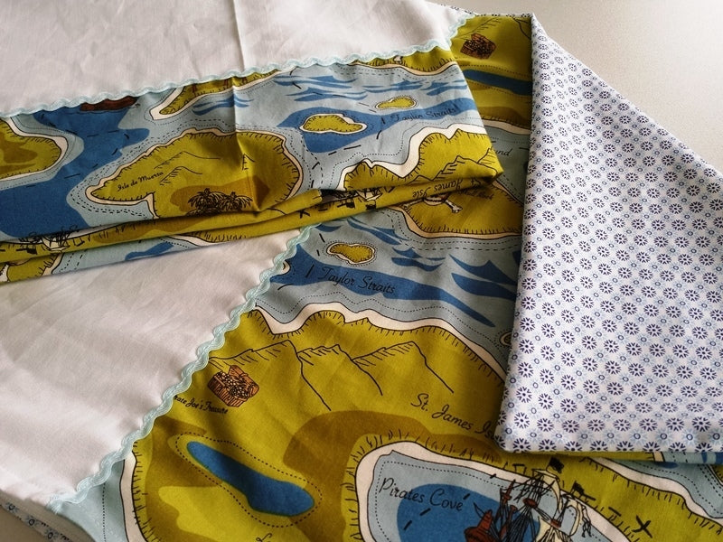 Atelier MiaMia bed linen in three sizes with motif fabrics e.g. pirate map 4