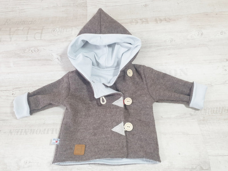 Atelier MiaMia - Walk - hooded jacket baby child size 50-140 jacket limited !! Walk jacket rainbow dark gray J25