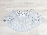 Atelier MiaMia - hooded jacket baby child size 50-140 designer jacket, coat limited! Light gray dandelion check knit 45
