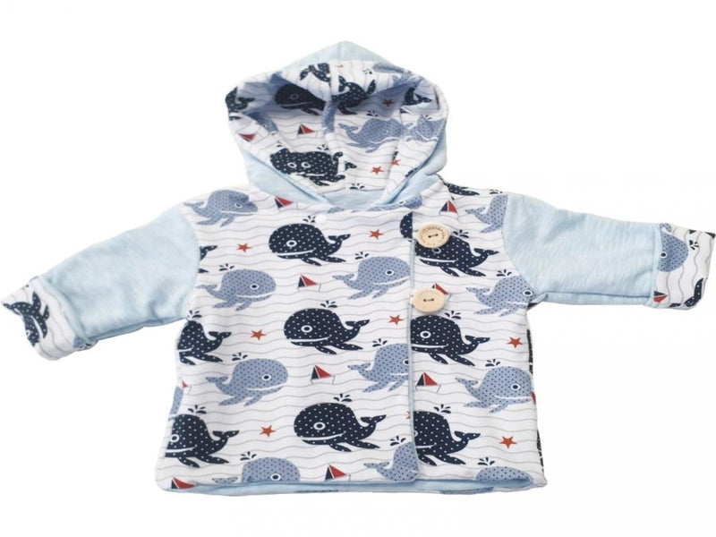 Atelier MiaMia - Hooded Jacket Baby Child Size 50-140 Designer Jacket Limited !! Choose Blue J6