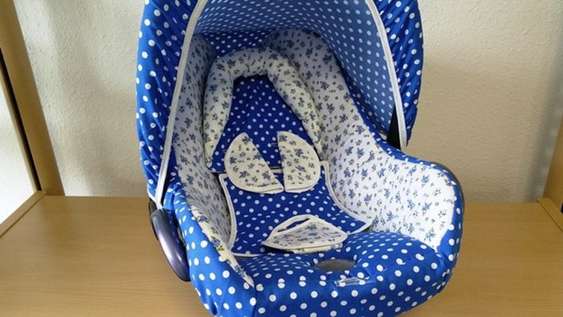 Headrest white, blue flowers or headrest with seat reduction 76