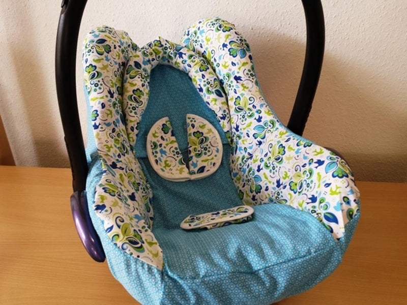 Headrest white, blue floral pattern or headrest with seat reducer 77