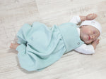 Atelier MiaMia bib romper short and long also as a baby set waffle jersey mint 3