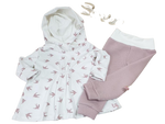 Atelier MiaMia leggings per neonati e bambini in jersey waffle rosa taglia 50-116