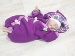 Atelier MiaMia - Walk - jumpsuit baby child from 50 to 110 designer walkoverall lilac flowers --walk W9